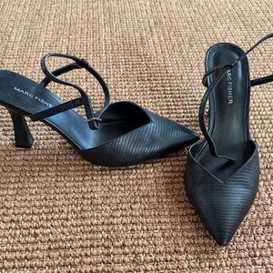 Marc Fisher Black Strappy Heels